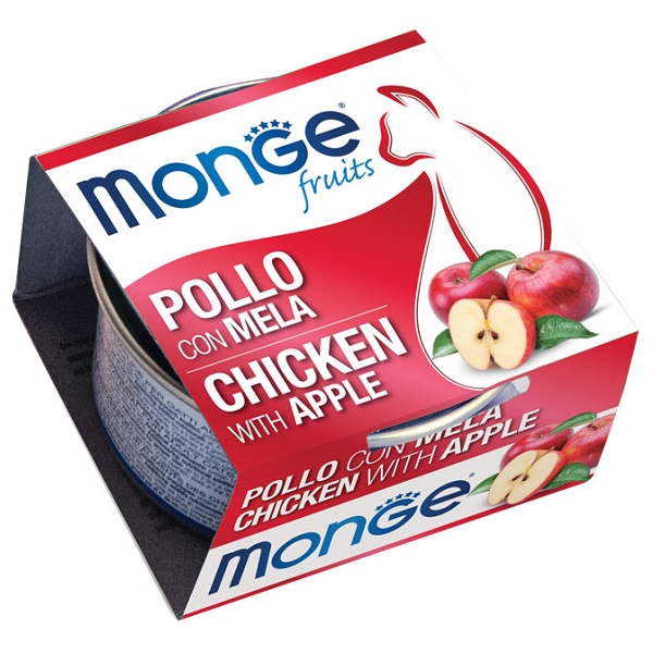 MONGE FRUITS POLLO CON MELA 80 G - Gruppofarmastore.it
