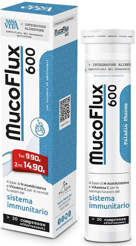 SANAVITA MUCOFLUX 600 20 CAPSULE EFFERVESCENTI - Gruppofarmastore.it