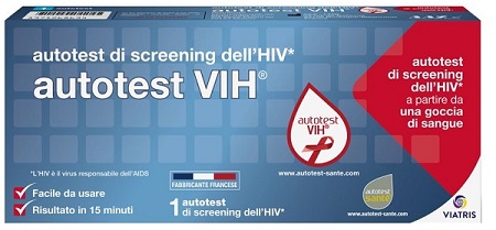 AUTOTEST VIH SCREENING DELL'HIV CONTIENE 1 AUTOTEST + SOLUZIONE + BISTURI + CEROTTO + GARZA + SALVIETTA DISINFETTANTE - Gruppofarmastore.it