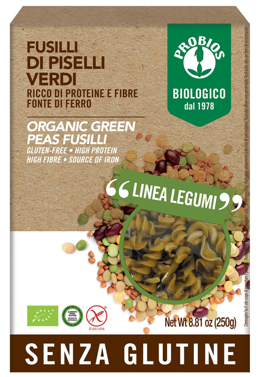 PROBIOS SPECIALITA' DI PISELLI VERDI FUSILLI 250 G - Gruppofarmastore.it