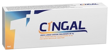 SIRINGA PRERIEMPITA INTRA ARTICOLARE CINGAL 4 ML 22MG/ML ACIDO RETICOLATO CON 4,5 MG/ML TRIAMCINOLONE ESACETONIDE - Gruppofarmastore.it