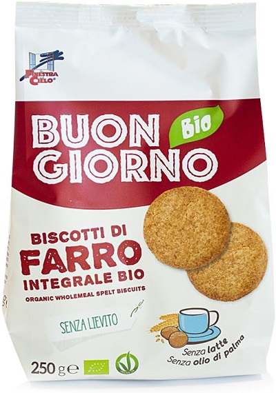 BUONGIORNOBIO BISCOTTI DI FARRO INTEGRALE SENZA LIEVITO - Gruppofarmastore.it