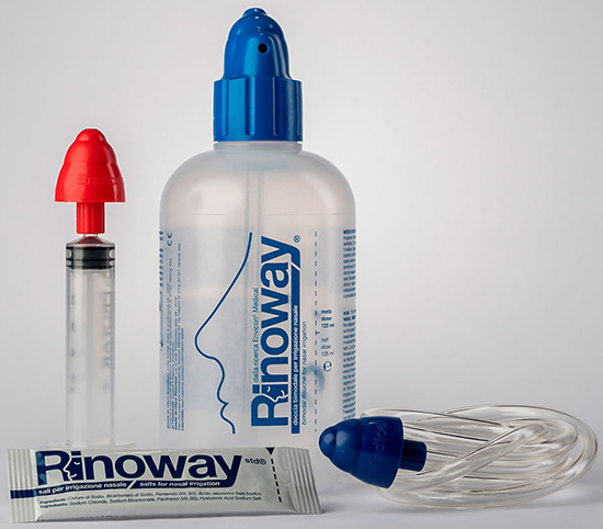 RINOWAY DOCCIA PER IRRIGAZIONE NASALE + 15 SALI ISOTONICI - Gruppofarmastore.it