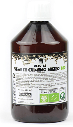 OLIO DI SEMI DI CUMINO NERO BIO 500 ML - Gruppofarmastore.it