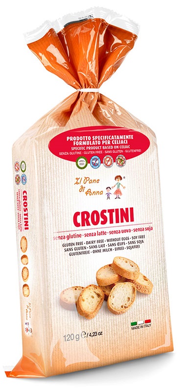 IL PANE DI ANNA CROSTINI SENZA LATTE 120 G - Gruppofarmastore.it