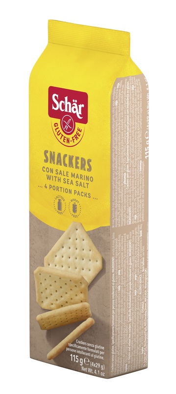 SCHAR SNACKERS CRACKERS CON SALE MARINO SENZA LATTOSIO 4 PORZIONI DA 29 G - Gruppofarmastore.it