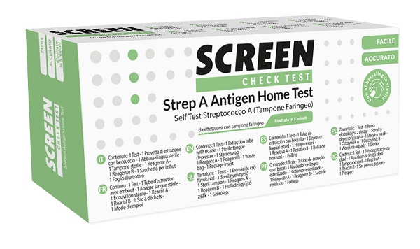 STREP A ANTIGEN HOME TEST DETERMINAZIONE QUALITATIVA ANTIGENI STREPTOCOCCO A DA TAMPONE FARINGEO 2 PEZZI - Gruppofarmastore.it