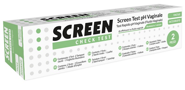 TEST RAPIDO CHE MISURA IL LIVELLO DEL PH VAGINALE 2 PEZZI SCREEN CHECK TEST PH VAGINALE - Gruppofarmastore.it