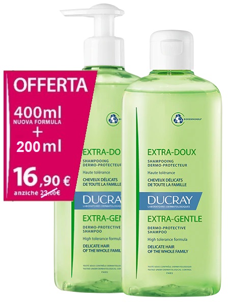 EXTRA DELICATO SHAMPOO DERMOPROTETTIVO 400 ML + 200 ML BIPACK - Gruppofarmastore.it