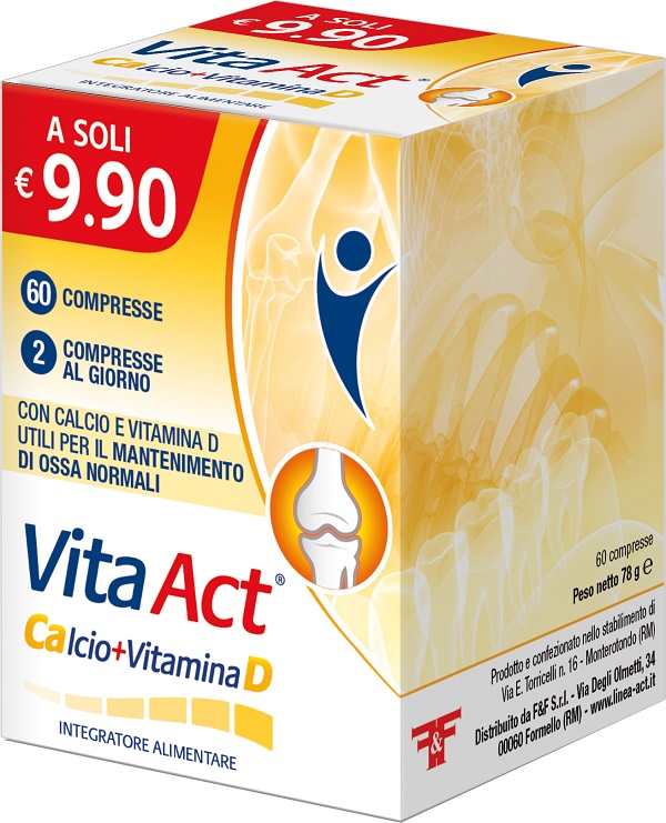 VITA ACT CALCIO + VITAMINA D 60 COMPRESSE - Gruppofarmastore.it
