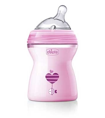 CHICCO BIBERON NATFEEL 2M+ GIRL 250 ML - Gruppofarmastore.it
