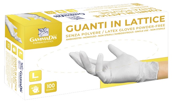 GUANTI LATTICE CON POLVERE MEDIUM 100 PEZZI - Gruppofarmastore.it