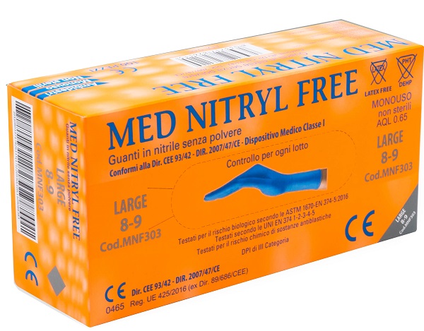 GUANTI NITRILE SENZA POLVERE LARGE 100 PEZZI - Gruppofarmastore.it
