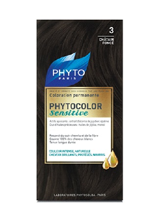 PHYTOCOLOR SENSITIVE 3 CASTANO SCURO 1 LOZIONE LIQUIDA 60 ML + 1 CREMA 40 ML + 1 BALSAMO 12 ML + FOGLIETTO DI ISTRUZIONI + GUANTI LATTICE - Gruppofarmastore.it
