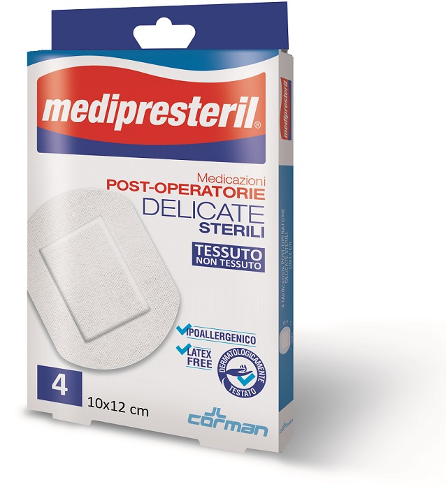MEDIPRESTERIL MEDICAZIONI POST OPERATORIE DELICATE 10 X 12 4 PEZZI - Gruppofarmastore.it