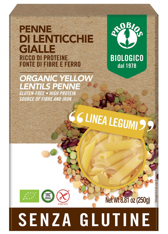 PROBIOS PENNE LENTICCHIE GIALLE 250 G - Gruppofarmastore.it