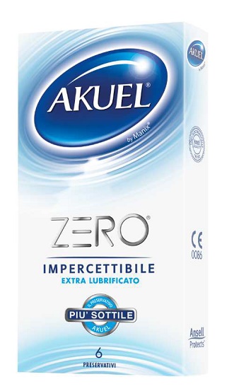 PROFILATTICO AKUEL ZERO EXTRALUBRIFICATO BOX DA 6 PEZZI - Gruppofarmastore.it