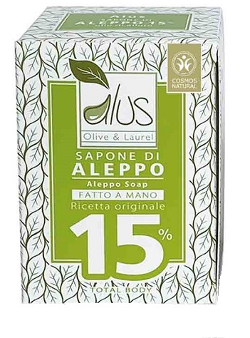 ALUS OLICE & LAUREL SAPONE DI ALEPPO FATTO A MANO 15% 200 G - Gruppofarmastore.it