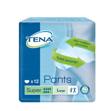 PANNOLONE PULL UP TENA PANTS SUPER TAGLIA LARGE 12 PEZZI - Gruppofarmastore.it