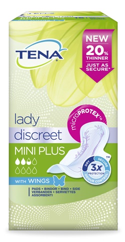PANNOLONE SAGOMATO TENA DISCREET MINI PLUS WINGS 16 PEZZI - Gruppofarmastore.it