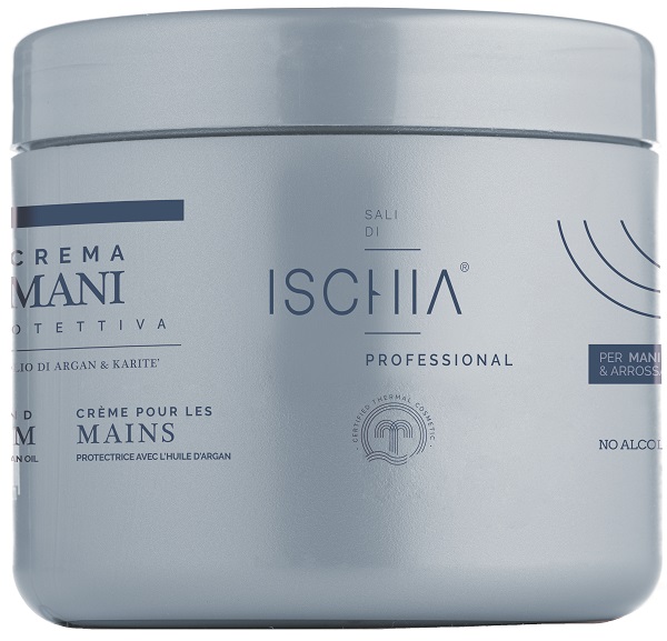 SALI DI ISCHIA CREMA MANI PROTETTIVA PER MANI SCREPOLATE & ARROSSATE CON OLIO DI ARGAN & KARITE' 500 ML - Gruppofarmastore.it