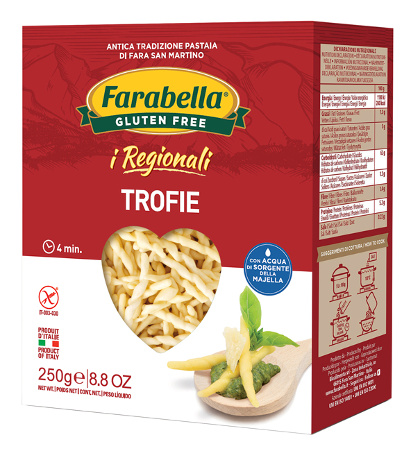 FARABELLA TROFIE I REGIONALI PASTA FRESCA STABILIZZATA 250 G - Gruppofarmastore.it