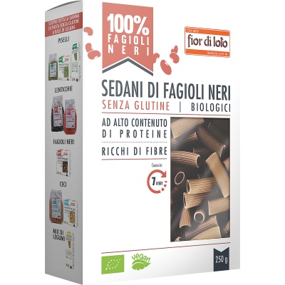 SEDANI FAGIOLI NERI SENZA GLUTINE 250 G - Gruppofarmastore.it