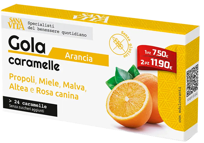 SANAVITA GOLA ARANCIA 24 COMPRESSE - Gruppofarmastore.it
