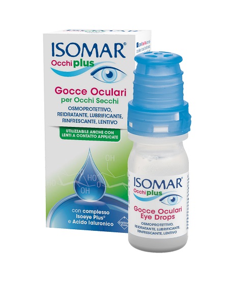 ISOMAR OCCHI PLUS GOCCE OCULARI PER OCCHI SECCHI ALL'ACIDO IALURONICO 0,25% 10 ML - Gruppofarmastore.it
