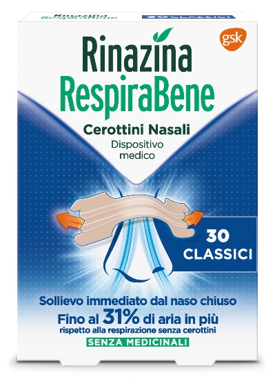 RINAZINA RESPIRABENE CEROTTI NASALI CLASSICI CARTON 30 PEZZI - Gruppofarmastore.it