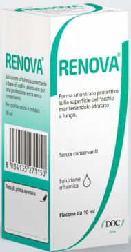 RENOVA COLLIRIO SOSTITUTO LACRIMALE A BASE DI ACIDO IALURONICO 0,4% FLACONE DA 10 ML SENZA CONSERVANTI - Gruppofarmastore.it