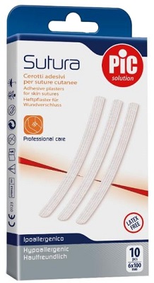 CEROTTO PER SUTURA PIC SOLUTION 6 X 100 MM 10 PEZZI - Gruppofarmastore.it