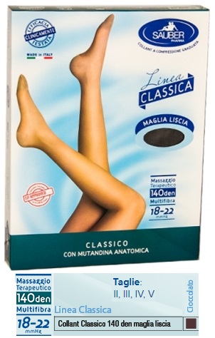 SAUBER CLASSICO COLLANT 140 DENARI MAGLIA LISCIA CIOCCOLATO 3 - Gruppofarmastore.it