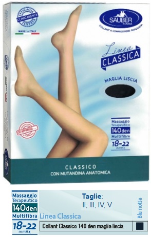 SAUBER CLASSICO COLLANT 140 DENARI MAGLIA LISCIA BLU NOTTE 4 - Gruppofarmastore.it
