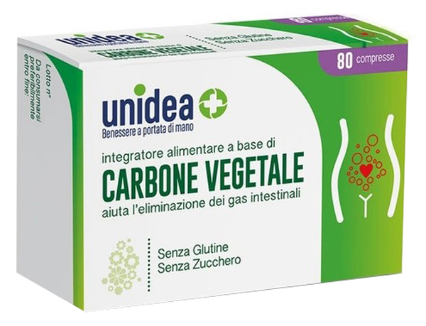 UNIDEA CARBONE VEGETALE 80 COMPRESSE - Gruppofarmastore.it