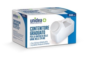 CONTENITORE PER LA RACCOLTA DELLE URINE UNIDEA NELLE 24 ORE 2500 ML - Gruppofarmastore.it