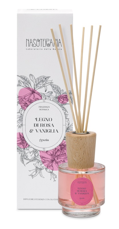 PURAE DIFFUSORE BASTONCINI 100 ML LEGNO DI ROSA E VANIGLIA - Gruppofarmastore.it