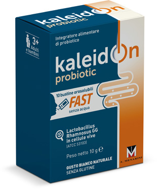 KALEIDON PROBIOTIC FAST BIANCO NATURALE 10 BUSTE OROSOLUBILI - Gruppofarmastore.it