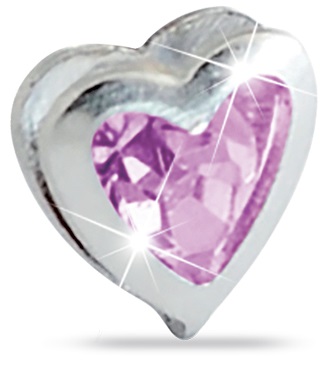 ORECCHINO CUORE ZIRCONE ROSA - Gruppofarmastore.it