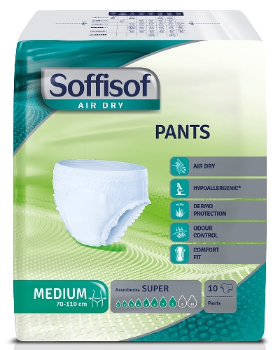 PANNOLONE SOFFISOF AIR DRY PANTS SUPER MEDIUM 10 PEZZI - Gruppofarmastore.it