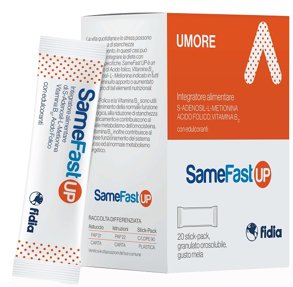 SAMEFAST UP 20 STICK PACK GRANULATO OROSOLUBILE GUSTO ANANAS - Gruppofarmastore.it