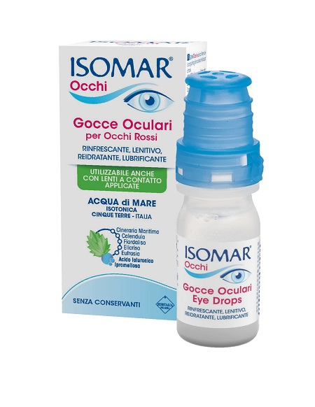 ISOMAR OCCHI GOCCE OCULARI ALL'ACIDO IALURONICO 0,20% 10 ML SENZA CONSERVANTI - Gruppofarmastore.it