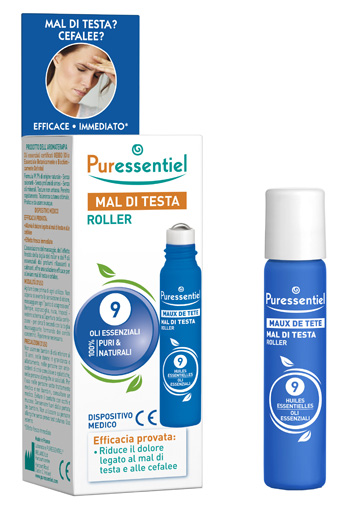 PURESSENTIEL ROLLER MAL DI TESTA AI 9 OLI ESSENZIALI 5 ML - Gruppofarmastore.it
