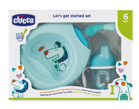 CHICCO SET PAPPA 6 MESI+ AZZURRO - Gruppofarmastore.it