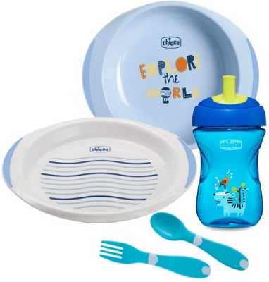CHICCO SET PAPPA 12 MESI+ AZZURRO - Gruppofarmastore.it
