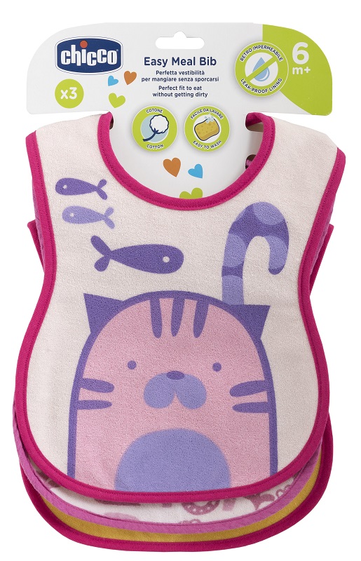 CHICCO BAVAGLINO PAPPA 6M 3 PEZZI GIRL - Gruppofarmastore.it