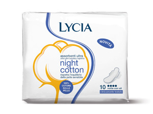 LYCIA COTONE ALI NOTTE 10 PEZZI - Gruppofarmastore.it