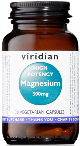VIRIDIAN MAGNESIUM 300MG HIGH POTENCY 30 CAPSULE VIRIDIAN MAGNESIO SUPERIORE ALTA CONCENTRAZIONE - Gruppofarmastore.it