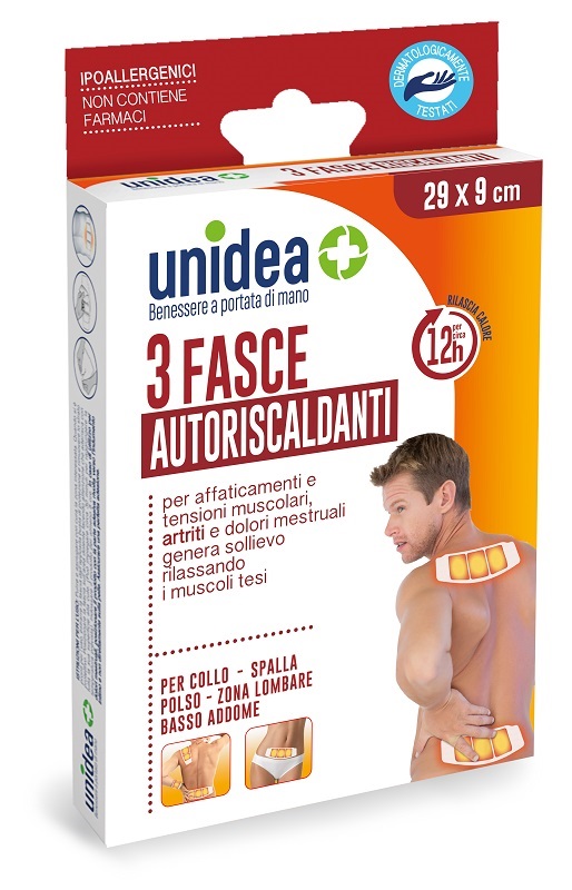 FASCIA RISCALDANTE UNIDEA 29X9 CM 3 PEZZI - Gruppofarmastore.it