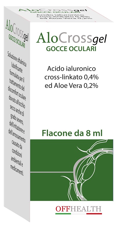 ALOCROSS GOCCE OCULARI ACIDO IALURONICO CROSS-LINKATO 0,2% E ALOE VERA 8 ML - Gruppofarmastore.it